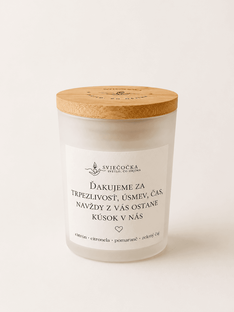 Kúsok v nás citrón · citronela · pomaranč · zelený čaj 140g množstvo vosku ručne vyrábaná sójová sviečka sójový vosk - pohľad 2