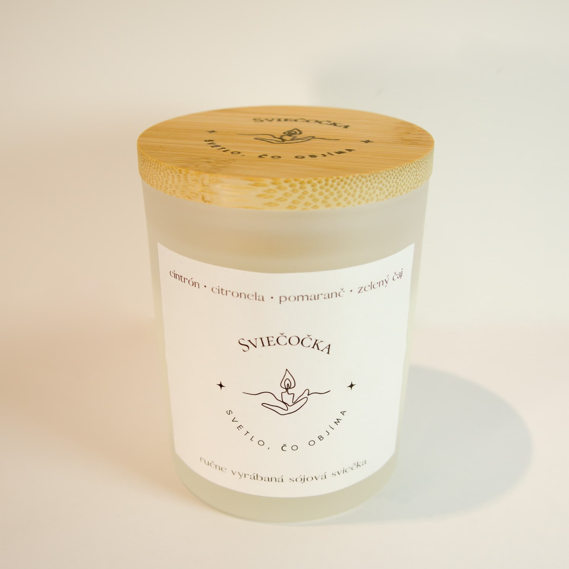 Citrusové svetlo citrón · citronela · pomaranč · zelený čaj 140g množstvo vosku ručne vyrábaná sójová sviečka sójový vosk - pohľad 2