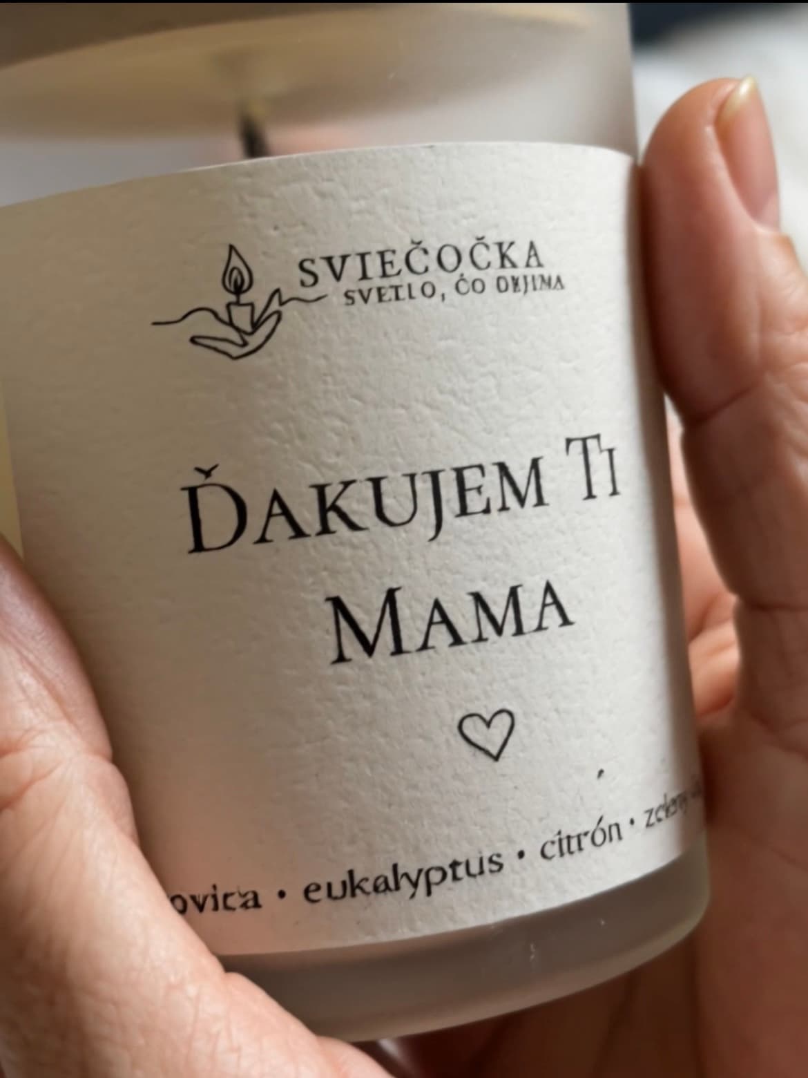 Ďakujem mama borovica · eukalyptus · citrón · zelený čaj 140g množstvo vosku ručne vyrábaná sójová sviečka sójový vosk - pohľad 3
