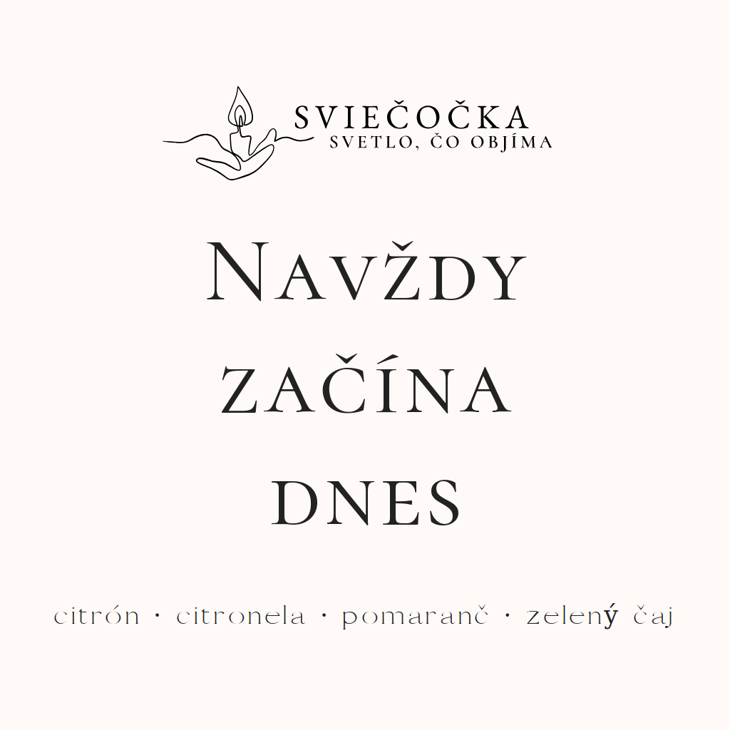 Navždy začína dnes citrón · citronela · pomaranč · zelený čaj 140g množstvo vosku ručne vyrábaná sójová sviečka sójový vosk - pohľad 2